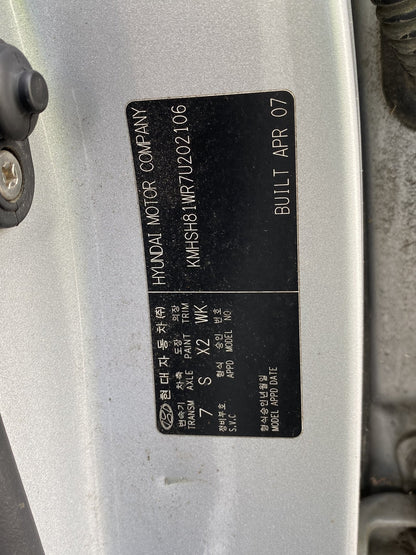 2007 Hyundai Santa Fe CRDi Dismantling For Parts