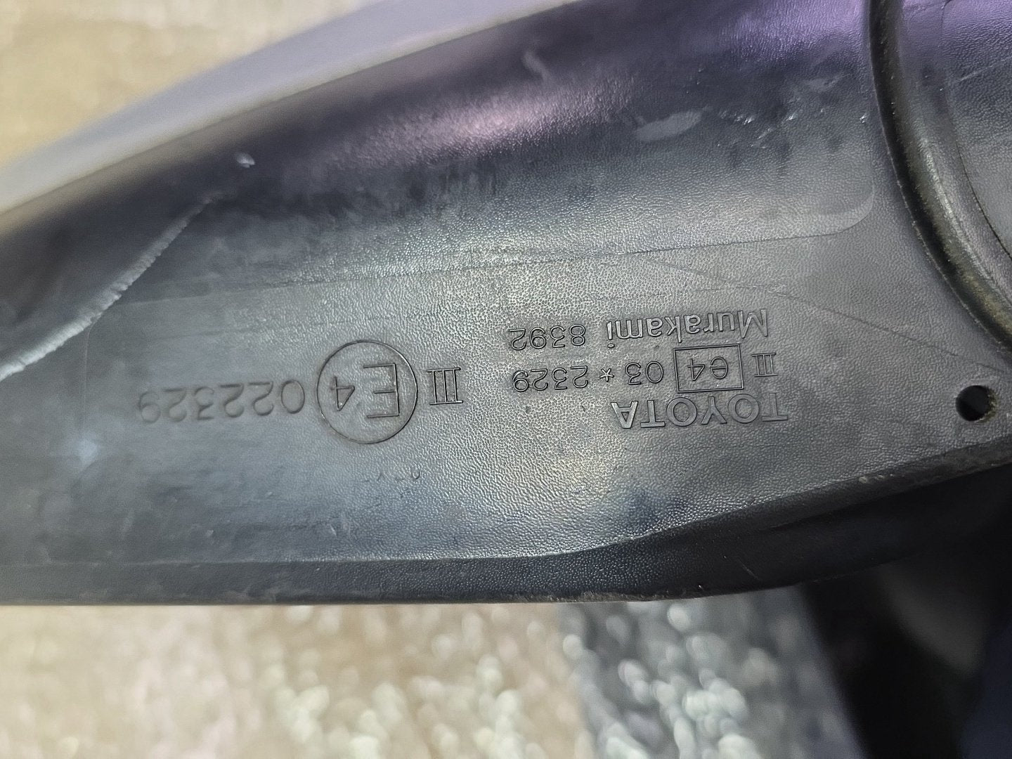 2005 Used Toyota Ractis- Right Door Mirror PN: 7 wires