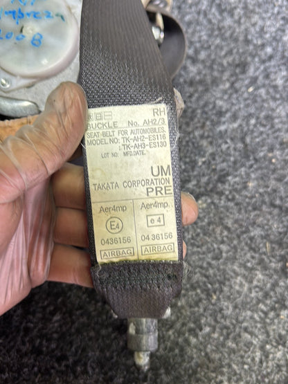 2008 Subaru Impreza- Right Front Seat Belt PN: Model No TK-AH2-ES116 & TK-AH3-ES130
