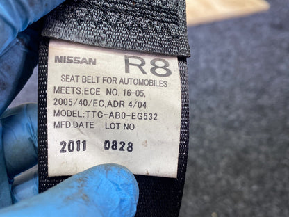 2012 Nissan Micra - Right Rear Seat belt