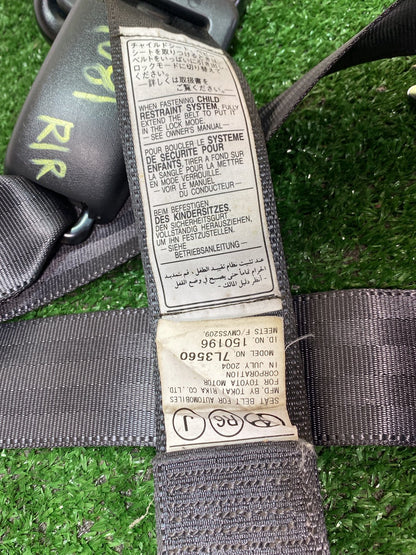 2005 Used Toyota Ist NCP60 - Right Rear Seat Belt PN: 7336053070C3